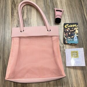 Lucky Brand Light Pink Mesh Front Mini Shoulder Bag W/ Perfume & Lotion Samples